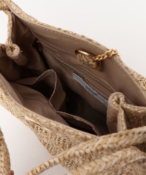 DISCOAT（ディスコート）の「ペーパーT字ショルダー（かごバッグ・レディース・サンドベージュ/ブラウン/ベージュ/レッド・FREE）」の9枚目の写真