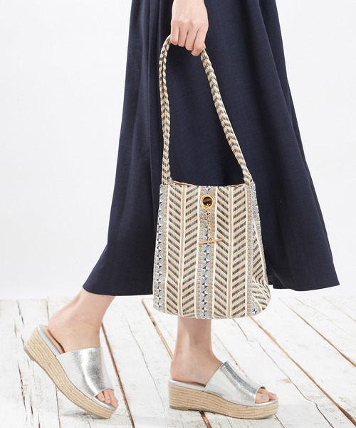 DISCOAT（ディスコート）の「ペーパーT字ショルダー（かごバッグ・レディース・サンドベージュ/ブラウン/ベージュ/レッド・FREE）」の3枚目の写真