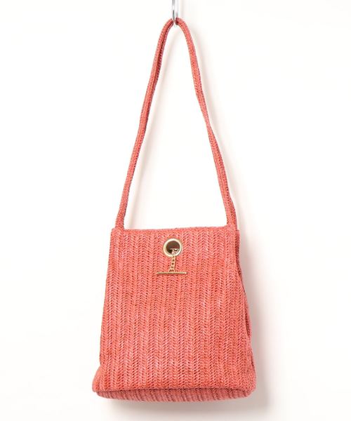 DISCOAT（ディスコート）の「ペーパーT字ショルダー（かごバッグ・レディース・サンドベージュ/ブラウン/ベージュ/レッド・FREE）」の14枚目の写真