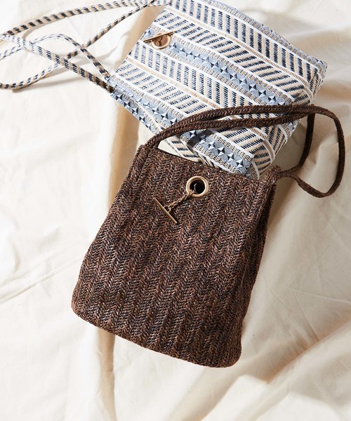 DISCOAT（ディスコート）の「ペーパーT字ショルダー（かごバッグ・レディース・サンドベージュ/ブラウン/ベージュ/レッド・FREE）」の20枚目の写真