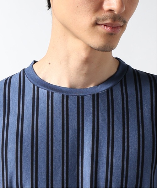 EDIFICE（エディフィス）の「ダブルストライプ ワイド クルーネック（T