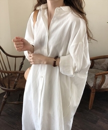 chuclla | 【chuclla】ロング丈 コットン シャツワンピース(シャツ/ブラウス)