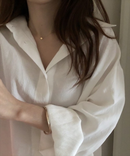 chuclla（チュクラ）の「【chuclla】ロング丈 コットン シャツワンピース（シャツ/ブラウス・レディース・ホワイト/ブルー・FREE）」の13枚目の写真