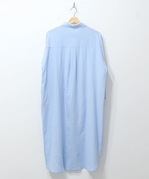 chuclla（チュクラ）の「【chuclla】ロング丈 コットン シャツワンピース（シャツ/ブラウス・レディース・ホワイト/ブルー・FREE）」の16枚目の写真
