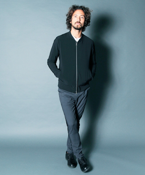 Magine(マージン)の「【Magine】PE 4WAY STRETCH ZIP NARROW RIB BLOUSON:4WAYストレッチ ジップナローリブブルゾン19SS(ブルゾン・メンズ・ネイビー/ブラック・46/44/48)」の8枚目の写真