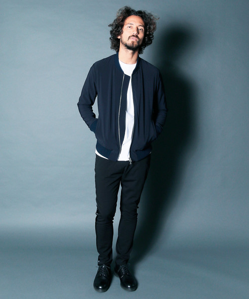 Magine(マージン)の「【Magine】PE 4WAY STRETCH ZIP NARROW RIB BLOUSON:4WAYストレッチ ジップナローリブブルゾン19SS(ブルゾン・メンズ・ネイビー/ブラック・46/44/48)」の10枚目の写真