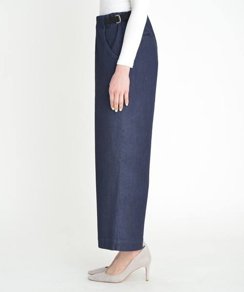 Moname(モナーム)の「サイド アジャスト イージ W デニム - Side Adjust Easy W Denim(デニムパンツ・レディース・インディゴブルー/ブルー・S/M/XS)」の4枚目の写真
