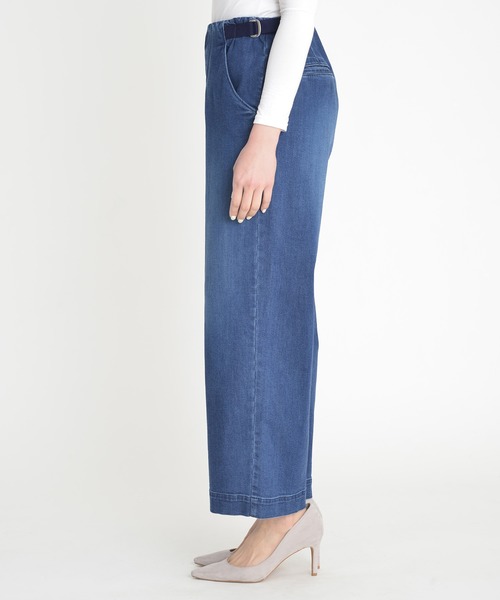 Moname(モナーム)の「サイド アジャスト イージ W デニム - Side Adjust Easy W Denim(デニムパンツ・レディース・インディゴブルー/ブルー・S/M/XS)」の7枚目の写真