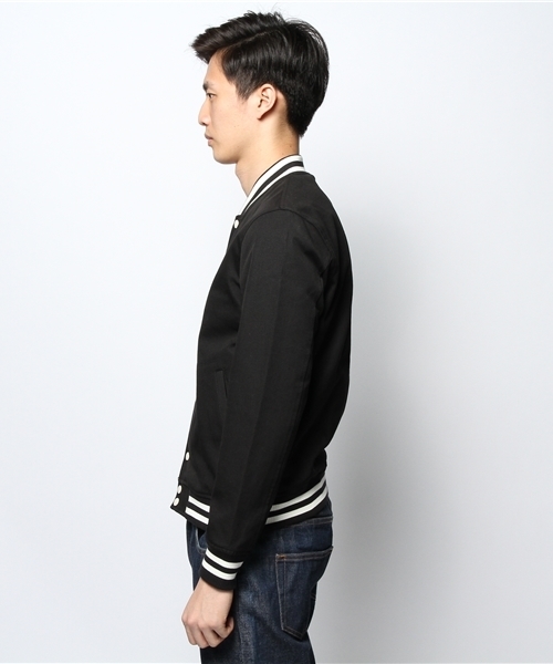 JOURNAL STANDARD(ジャーナルスタンダード)の「キャンバスバーシティーブルゾン(スタジャン・メンズ・ブラック/カーキ/ネイビー・MEDIUM/LARGE)」の5枚目の写真