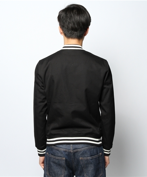 JOURNAL STANDARD(ジャーナルスタンダード)の「キャンバスバーシティーブルゾン(スタジャン・メンズ・ブラック/カーキ/ネイビー・MEDIUM/LARGE)」の6枚目の写真