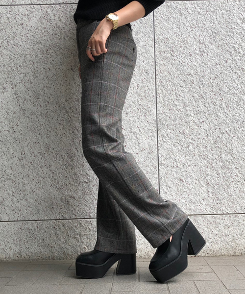 ENVYM（アンビー）の「ウエストポイントＣＨＥＣＫ ＰＴ（その他パンツ・レディース・ブラック/ブラウン・S/M）」の3枚目の写真