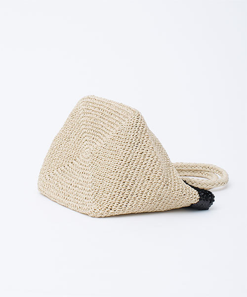 NANO universe（ナノユニバース）の「スパンコール付かごバッグ（かごバッグ・レディース・ブラック/グレー/ベージュ・FREE）」の6枚目の写真