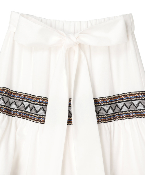 ALEXIA STAM（アリシアスタン）の「Tiered Maxi Skirt/マキシスカート（スカート・レディース・ホワイト/ブラウン/チャコール・FREE）」の7枚目の写真