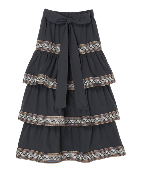 ALEXIA STAM（アリシアスタン）の「Tiered Maxi Skirt/マキシスカート（スカート・レディース・ホワイト/ブラウン/チャコール・FREE）」の16枚目の写真