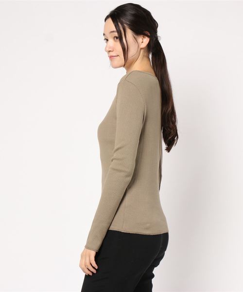 journal standard L'essage（ジャーナルスタンダードレサージュ）の「カミーノテレコ プルオーバー（Tシャツ/カットソー・レディース・ブラック/ホワイト/ベージュ・FREE）」の4枚目の写真