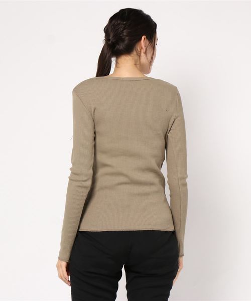 journal standard L'essage（ジャーナルスタンダードレサージュ）の「カミーノテレコ プルオーバー（Tシャツ/カットソー・レディース・ブラック/ホワイト/ベージュ・FREE）」の5枚目の写真