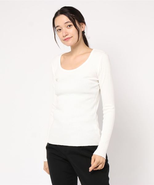 journal standard L'essage（ジャーナルスタンダードレサージュ）の「カミーノテレコ プルオーバー（Tシャツ/カットソー・レディース・ブラック/ホワイト/ベージュ・FREE）」の6枚目の写真