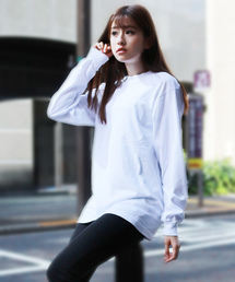 LOS ANGELES APPAREL | 【Los Angeles Apparel】Made IN USA  6.5oz Grmnt Dye クルーネック 長袖T(Tシャツ/カットソー)