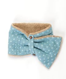 抜染水玉キルトマフラー(10歳～大人）