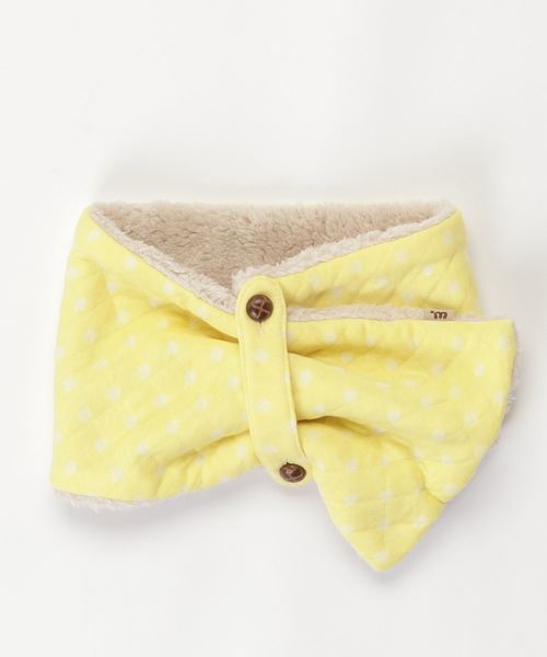 WHIPCREAM（ホイップクリーム）の「抜染水玉キルトマフラー(10歳～大人）（マフラー・キッズ・レッド/イエロー/サックスブルー/ピンク/ネイビー・大人）」の4枚目の写真