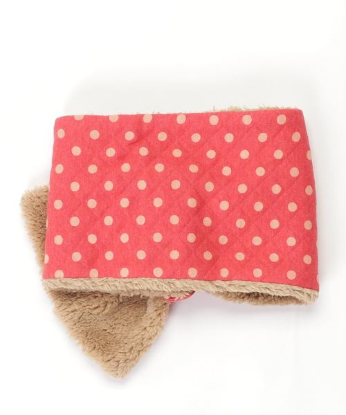 WHIPCREAM（ホイップクリーム）の「抜染水玉キルトマフラー(10歳～大人）（マフラー・キッズ・レッド/イエロー/サックスブルー/ピンク/ネイビー・大人）」の6枚目の写真