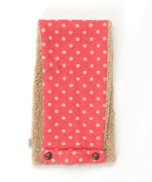 WHIPCREAM（ホイップクリーム）の「抜染水玉キルトマフラー(10歳～大人）（マフラー・キッズ・レッド/イエロー/サックスブルー/ピンク/ネイビー・大人）」の7枚目の写真