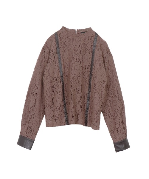 &g'aime（アンジェム）の「【&g'aime】レース×レザーブラウス（シャツ/ブラウス・レディース・チャコールグレー/ブラック/モカ・FREE）」の20枚目の写真