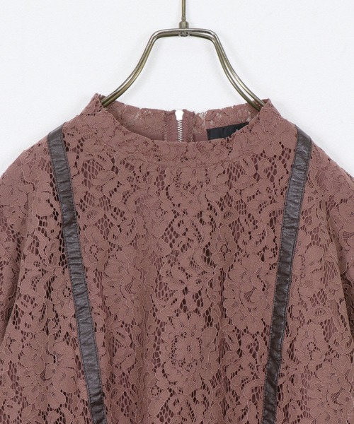 &g'aime（アンジェム）の「【&g'aime】レース×レザーブラウス（シャツ/ブラウス・レディース・チャコールグレー/ブラック/モカ・FREE）」の21枚目の写真