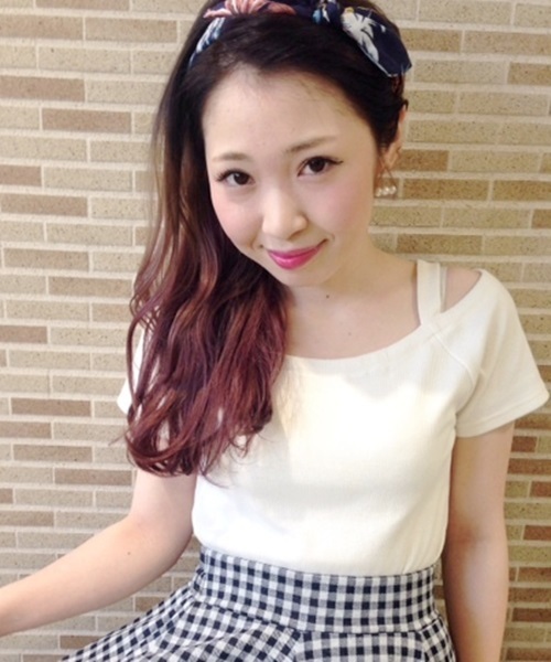 Chico（チコ）の「オフショルダーテレコT（Tシャツ/カットソー・レディース・ホワイト/ダークブルー/ネイビー/ワインレッド・FREE）」の2枚目の写真