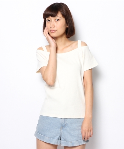 Chico（チコ）の「オフショルダーテレコT（Tシャツ/カットソー・レディース・ホワイト/ダークブルー/ネイビー/ワインレッド・FREE）」の13枚目の写真
