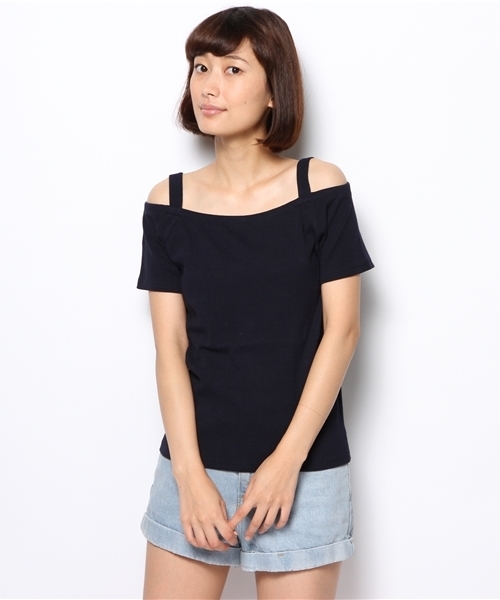 Chico（チコ）の「オフショルダーテレコT（Tシャツ/カットソー・レディース・ホワイト/ダークブルー/ネイビー/ワインレッド・FREE）」の12枚目の写真