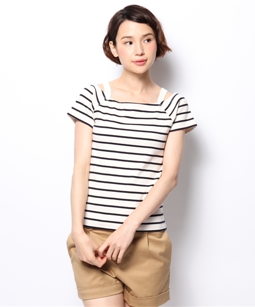 Chico（チコ）の「オフショルダーテレコT（Tシャツ/カットソー・レディース・ホワイト/ダークブルー/ネイビー/ワインレッド・FREE）」の15枚目の写真