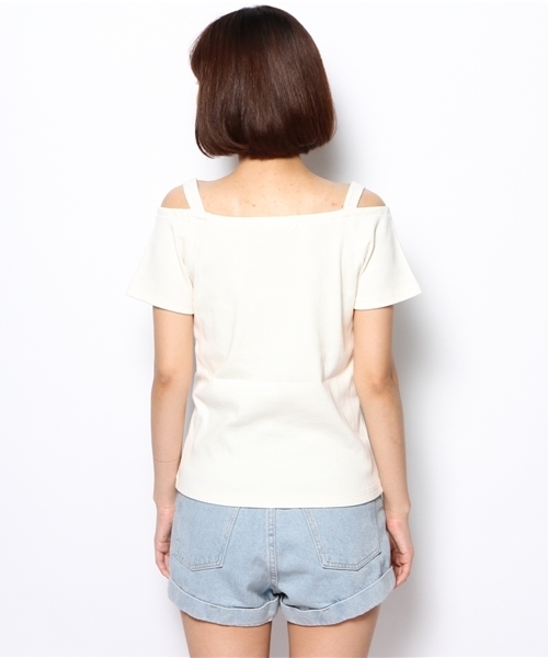 Chico（チコ）の「オフショルダーテレコT（Tシャツ/カットソー・レディース・ホワイト/ダークブルー/ネイビー/ワインレッド・FREE）」の10枚目の写真