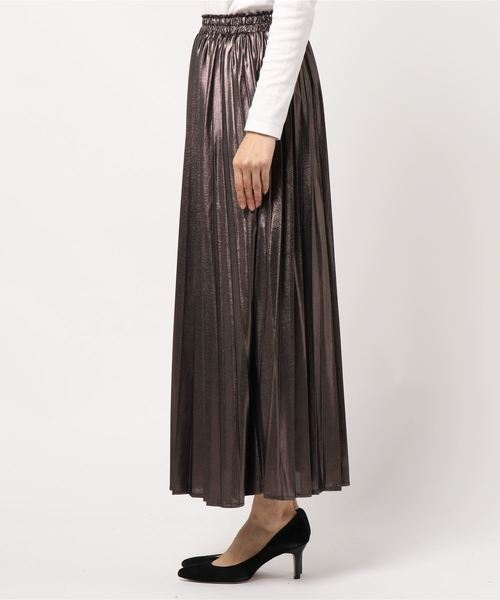 archives（アルシーヴ）の「グリッタープリーツスカート（スカート・レディース・ゴールド/ブラック/ブラウン/シルバーグレー・MEDIUM）」の5枚目の写真