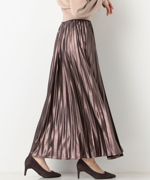 archives（アルシーヴ）の「グリッタープリーツスカート（スカート・レディース・ゴールド/ブラック/ブラウン/シルバーグレー・MEDIUM）」の3枚目の写真