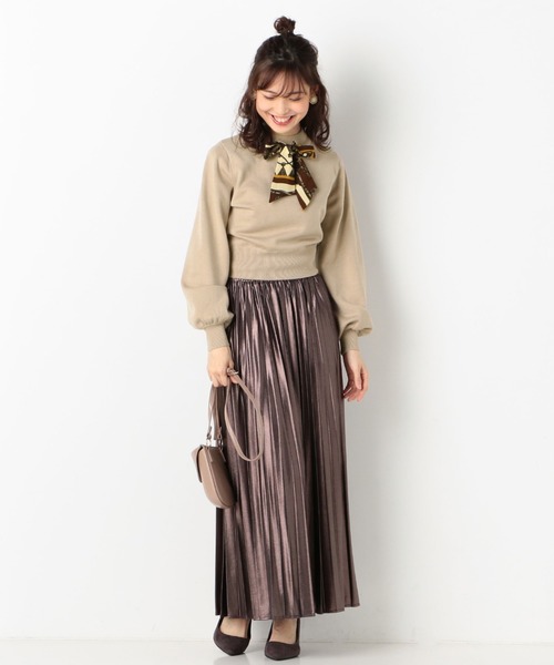 archives（アルシーヴ）の「グリッタープリーツスカート（スカート・レディース・ゴールド/ブラック/ブラウン/シルバーグレー・MEDIUM）」の16枚目の写真