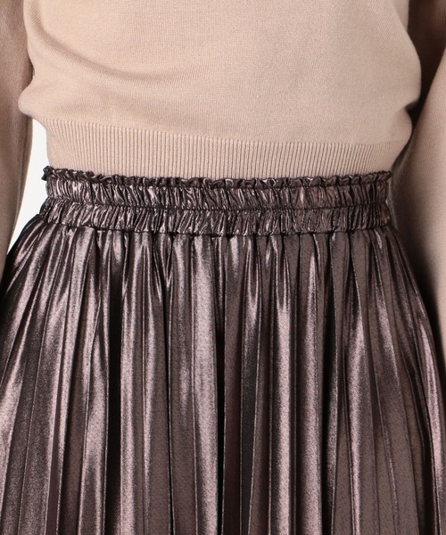 archives（アルシーヴ）の「グリッタープリーツスカート（スカート・レディース・ゴールド/ブラック/ブラウン/シルバーグレー・MEDIUM）」の12枚目の写真