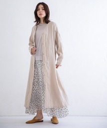 Munich | フレンチリネンキャンバス　ロングシャツアウター(その他アウター)