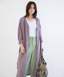 Munich | フレンチリネンキャンバス　ロングシャツアウター(その他アウター)