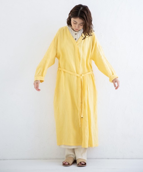 Munich(ミューニック)の「フレンチリネンキャンバス ロングシャツアウター(その他アウター・レディース・ナチュラル/ブラック/パープル/イエロー・XS/S)」の17枚目の写真