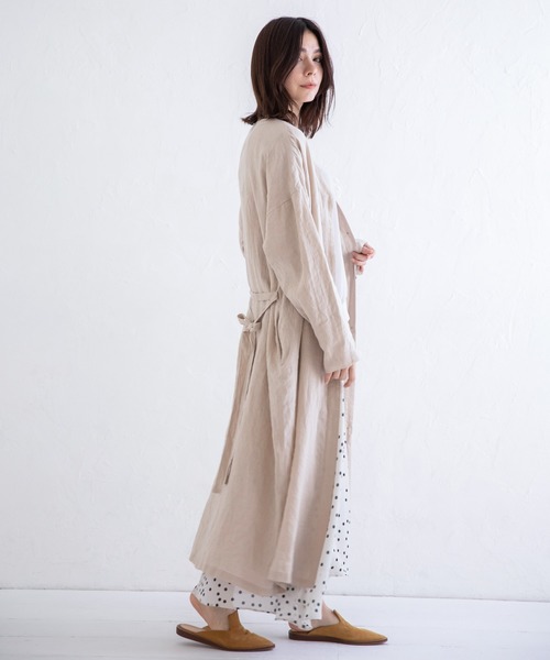 Munich(ミューニック)の「フレンチリネンキャンバス ロングシャツアウター(その他アウター・レディース・ナチュラル/ブラック/パープル/イエロー・XS/S)」の15枚目の写真