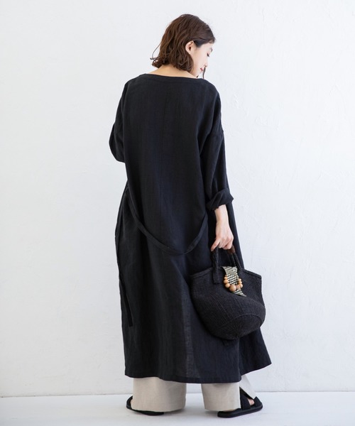 Munich(ミューニック)の「フレンチリネンキャンバス ロングシャツアウター(その他アウター・レディース・ナチュラル/ブラック/パープル/イエロー・XS/S)」の20枚目の写真