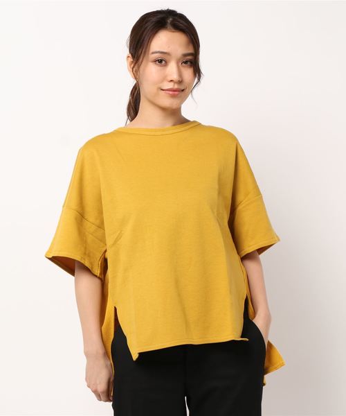 miniyu(ミニュウ)の「BLANC BASQUE/クルー/N半袖Tシャツ(Tシャツ/カットソー・レディース・イエロー/ブラック/ホワイト/ブルー・38)」の4枚目の写真