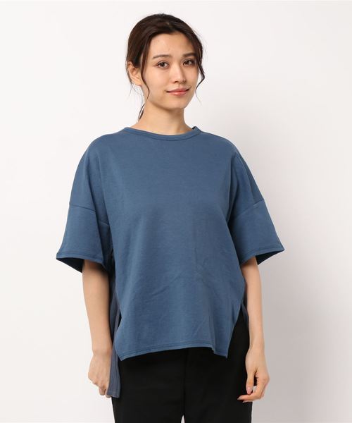 miniyu(ミニュウ)の「BLANC BASQUE/クルー/N半袖Tシャツ(Tシャツ/カットソー・レディース・イエロー/ブラック/ホワイト/ブルー・38)」の3枚目の写真