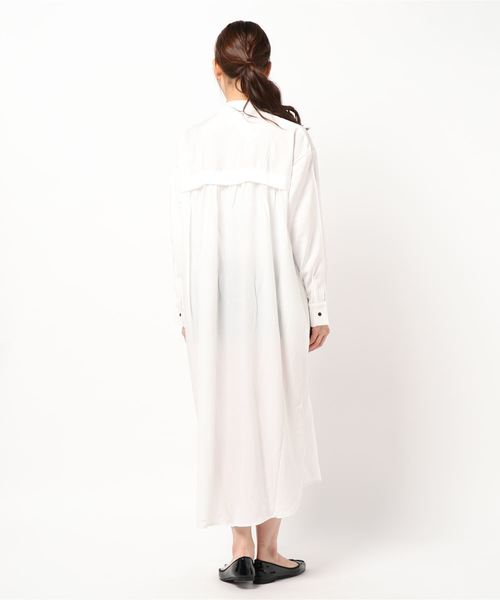 notch.(ノッチ)の「マキシシャツワンピース(シャツワンピース・レディース・ブラック/ブラウン/オフホワイト・TM/M)」の5枚目の写真