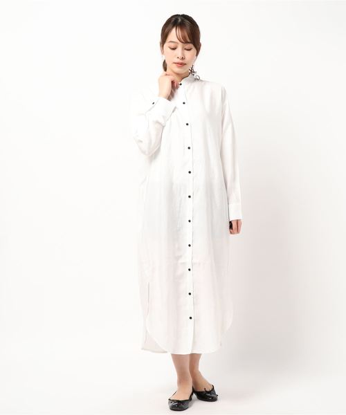 notch.(ノッチ)の「マキシシャツワンピース(シャツワンピース・レディース・ブラック/ブラウン/オフホワイト・TM/M)」の14枚目の写真