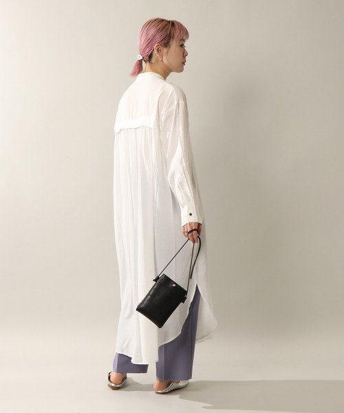 notch.(ノッチ)の「マキシシャツワンピース(シャツワンピース・レディース・ブラック/ブラウン/オフホワイト・TM/M)」の7枚目の写真
