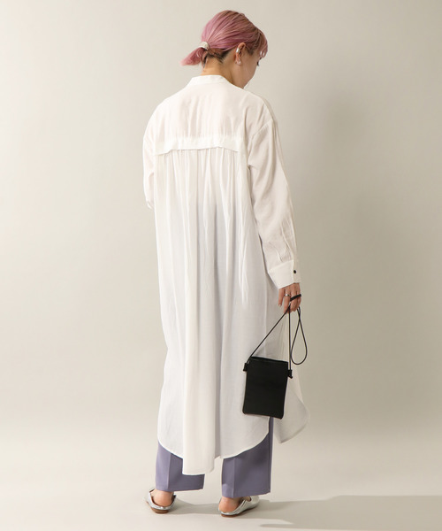 notch.(ノッチ)の「マキシシャツワンピース(シャツワンピース・レディース・ブラック/ブラウン/オフホワイト・TM/M)」の8枚目の写真