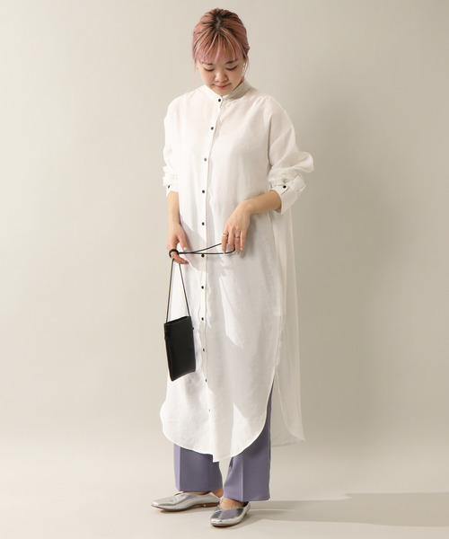 notch.(ノッチ)の「マキシシャツワンピース(シャツワンピース・レディース・ブラック/ブラウン/オフホワイト・TM/M)」の6枚目の写真
