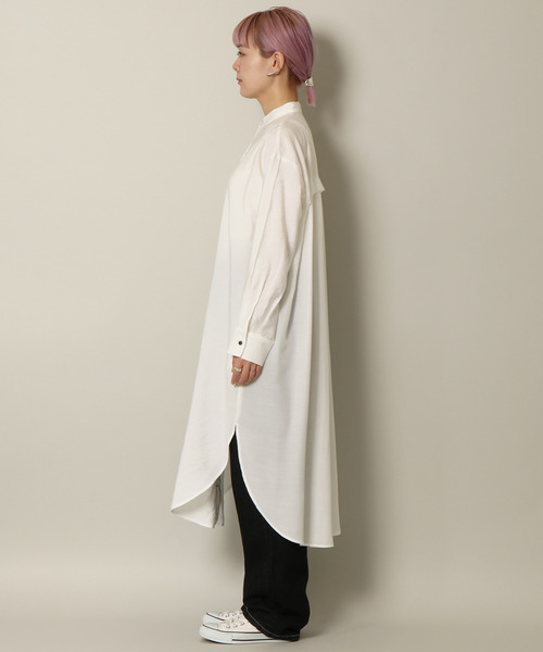 notch.(ノッチ)の「マキシシャツワンピース(シャツワンピース・レディース・ブラック/ブラウン/オフホワイト・TM/M)」の22枚目の写真